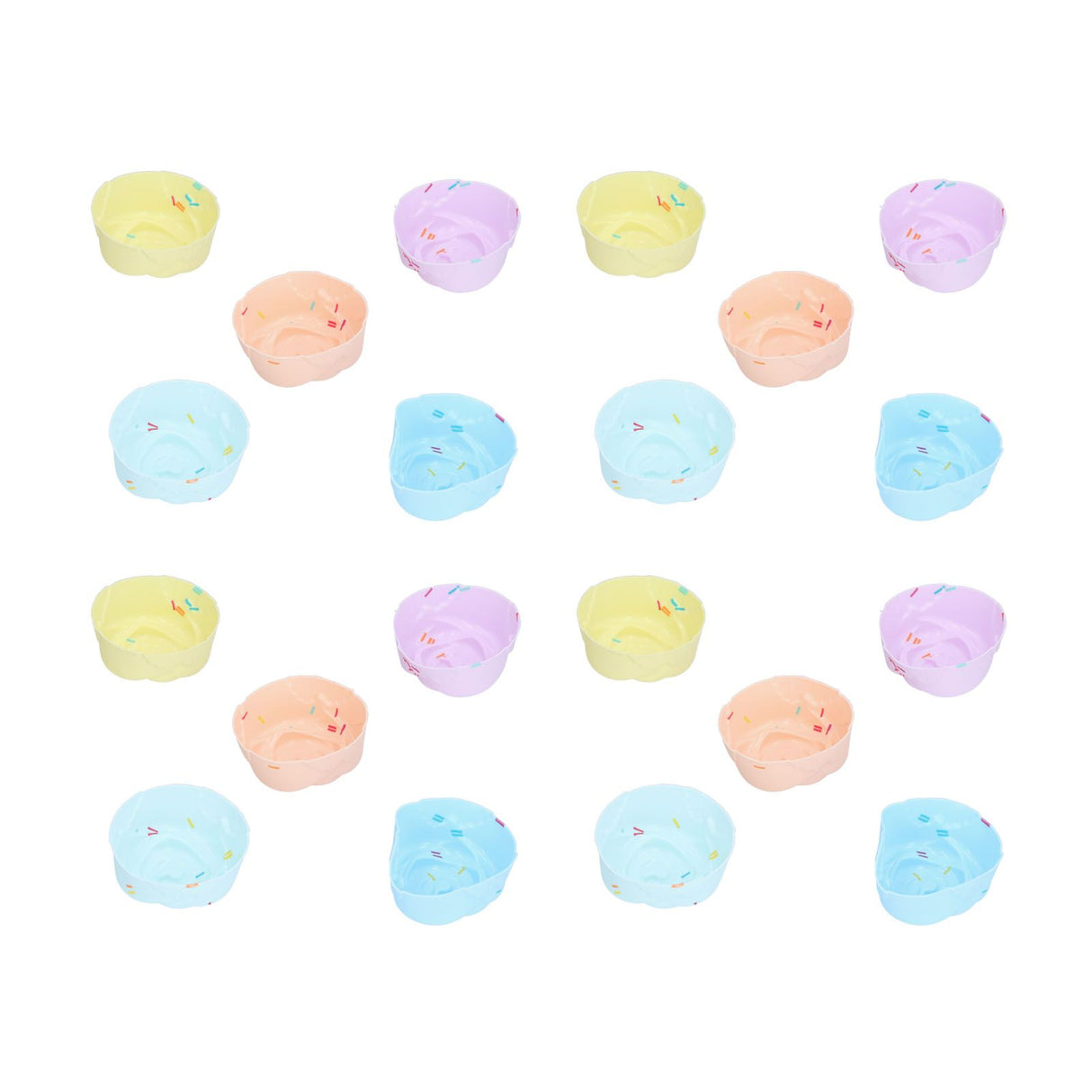 20Pcs Cupcake Baking Mould Silicone Muffin Cups Cupcake Moulds Jelly Pudding MoldRose Set