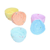 20Pcs Cupcake Baking Mould Silicone Muffin Cups Cupcake Moulds Jelly Pudding MoldRose Set - Top-Down View