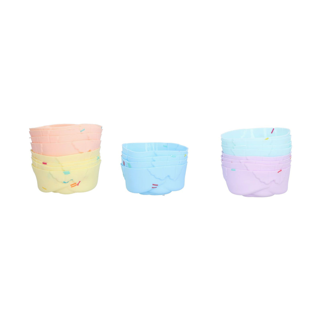 20Pcs Cupcake Baking Mould Silicone Muffin Cups Cupcake Moulds Jelly Pudding MoldRose Set