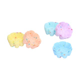 20Pcs Cupcake Baking Mould Silicone Muffin Cups Cupcake Moulds Jelly Pudding Mold7 Petal Flower Set - Close-Up Angle