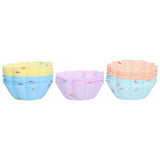 20Pcs Small Cake Cup Baking Mold Reusable Easy Clean Silicone Mini Cupcake Holders10 Petal Flower Set