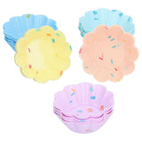 20Pcs Small Cake Cup Baking Mold Reusable Easy Clean Silicone Mini Cupcake Holders10 Petal Flower Set