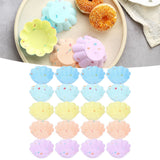 20Pcs Small Cake Cup Baking Mold Reusable Easy Clean Silicone Mini Cupcake Holders10 Petal Flower Set