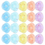 20Pcs Small Cake Cup Baking Mold Reusable Easy Clean Silicone Mini Cupcake HoldersThread Set - Side View