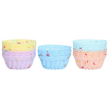 20Pcs Small Cake Cup Baking Mold Reusable Easy Clean Silicone Mini Cupcake HoldersThread Set - 45-Degree Angle