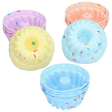 20Pcs Small Cake Cup Baking Mold Reusable Easy Clean Silicone Mini Cupcake HoldersThread Set - Close-Up Angle