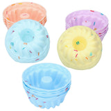 20Pcs Small Cake Cup Baking Mold Reusable Easy Clean Silicone Mini Cupcake HoldersThread Set - Low Angle