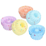 20Pcs Small Cake Cup Baking Mold Reusable Easy Clean Silicone Mini Cupcake HoldersThread Set - Extra Image