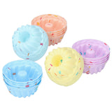 20Pcs Small Cake Cup Baking Mold Reusable Easy Clean Silicone Mini Cupcake HoldersThread Set