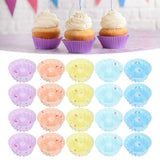 20Pcs Small Cake Cup Baking Mold Reusable Easy Clean Silicone Mini Cupcake HoldersThread Set