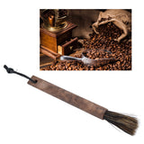 Coffee Grinder Cleaning Brush Wood Handle Natural Bristles Coffee Grinder Brush for Home Kitchen - Extra Image