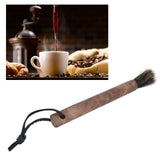 Coffee Grinder Cleaning Brush Wood Handle Natural Bristles Coffee Grinder Brush for Home Kitchen
