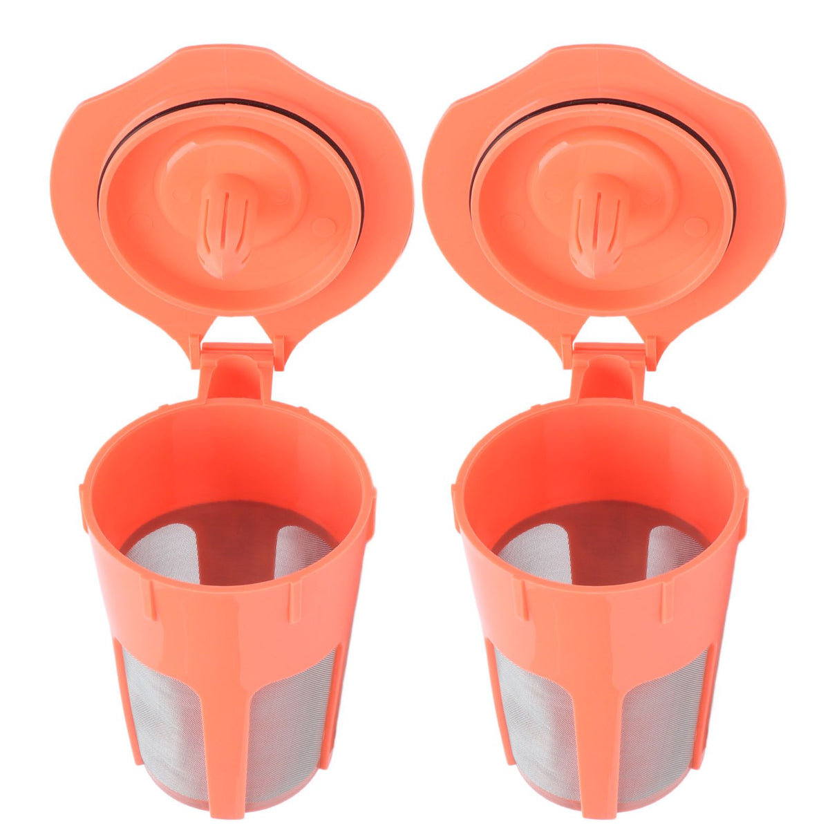 2Pcs Refillable Coffee Filter Cup Reusable Coffee Capsule Cup for 2.0 K200 K300 K350 K360 K400 Red