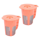 2Pcs Refillable Coffee Filter Cup Reusable Coffee Capsule Cup for 2.0 K200 K300 K350 K360 K400 Red