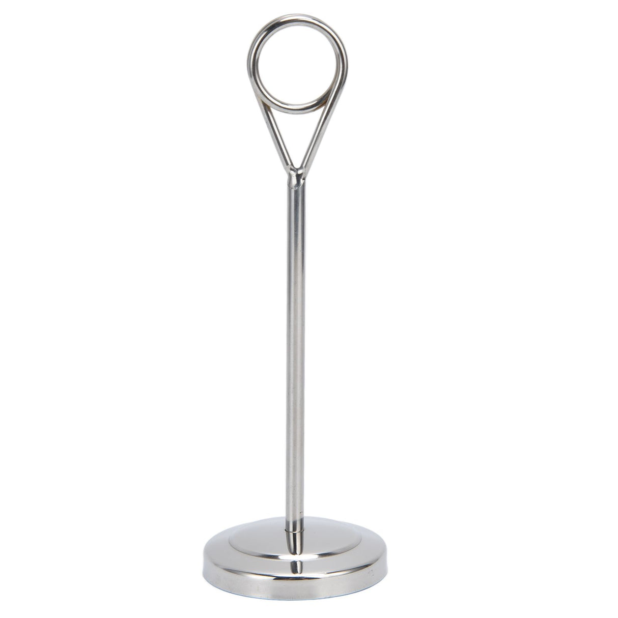 Table Number Holder Stainless Steel Round Shaped Stable Picture Holder Stand for Hotel Restaurant Home