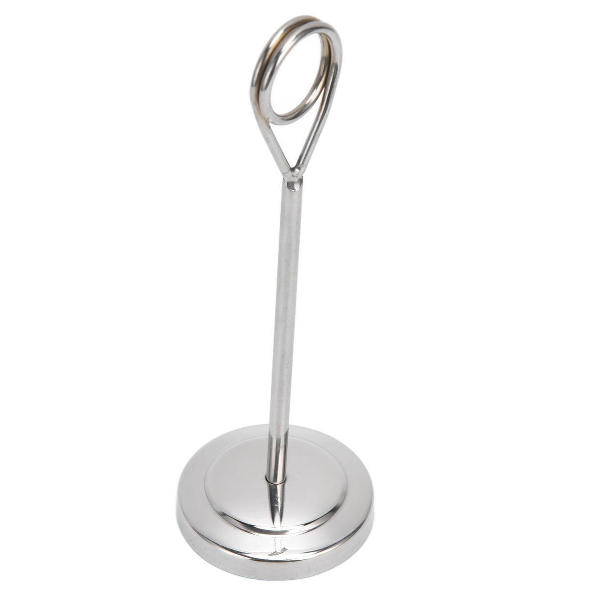 Table Number Holder Stainless Steel Round Shaped Stable Picture Holder Stand for Hotel Restaurant Home