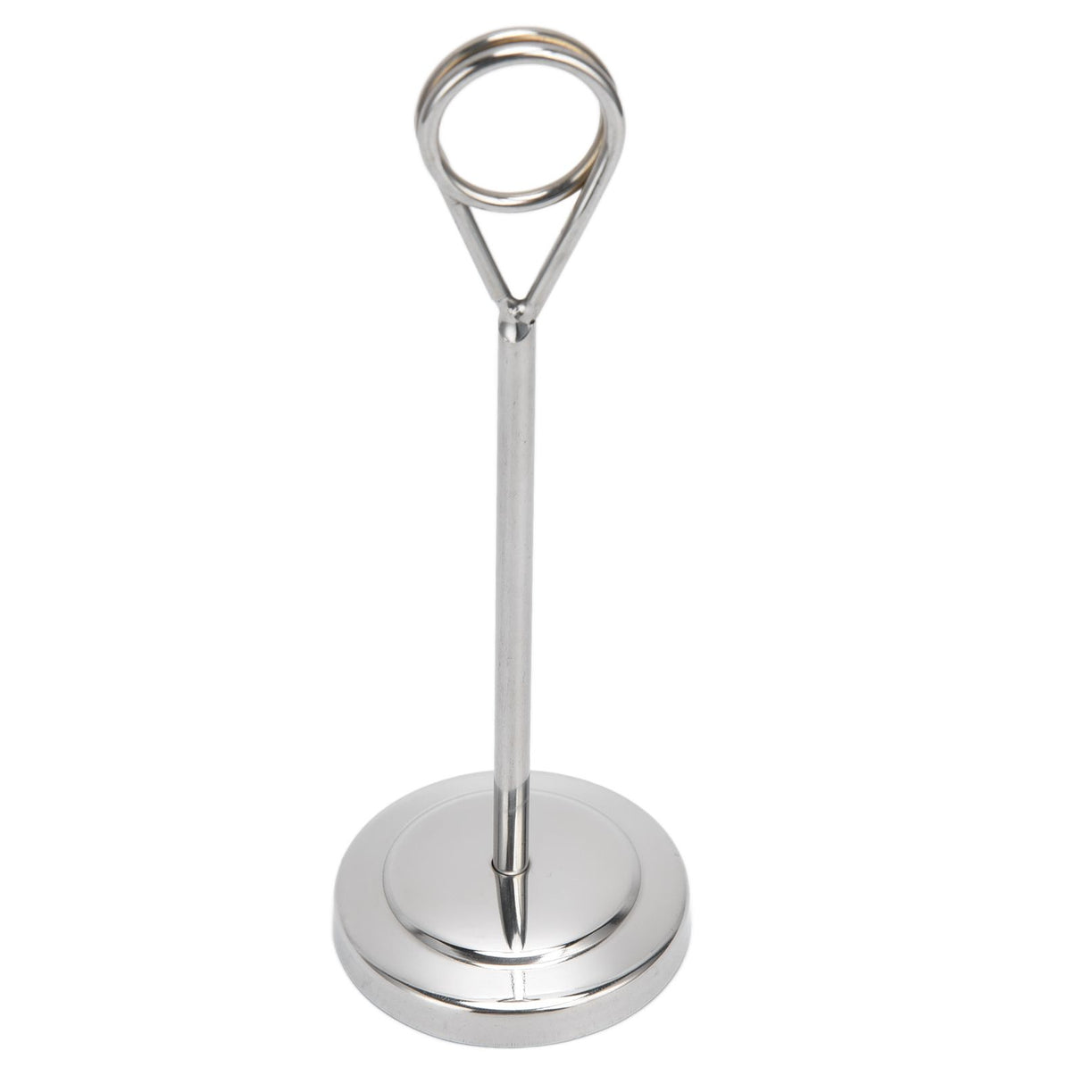 Table Number Holder Stainless Steel Round Shaped Stable Picture Holder Stand for Hotel Restaurant Home