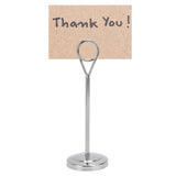 Table Number Holder Stainless Steel Round Shaped Stable Picture Holder Stand for Hotel Restaurant Home - Extra Image