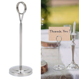 Table Number Holder Stainless Steel Round Shaped Stable Picture Holder Stand for Hotel Restaurant Home