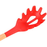 13Pcs Silicone Cooking Utensils Set Non Stick Spatula Shovel Wooden Handle Cooking Tools Set Kitchen Supplies Red