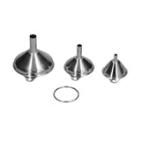 3Pcs Stainless Steel Funnel Filling Bottles Funnel Oil Leaking Separatory Funnel Integrated Liquid Dispenser with Circle