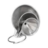 3Pcs Stainless Steel Funnel Filling Bottles Funnel Oil Leaking Separatory Funnel Integrated Liquid Dispenser with Circle
