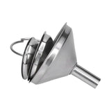 3Pcs Stainless Steel Funnel Filling Bottles Funnel Oil Leaking Separatory Funnel Integrated Liquid Dispenser with Circle