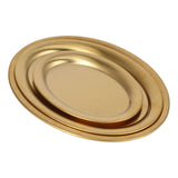 3pcs Stainless Steel Dessert Tray Mirror Polishing Process Snack Jewelry Display TrayGold - Extra Image