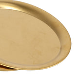 3pcs Stainless Steel Dessert Tray Mirror Polishing Process Snack Jewelry Display TrayGold