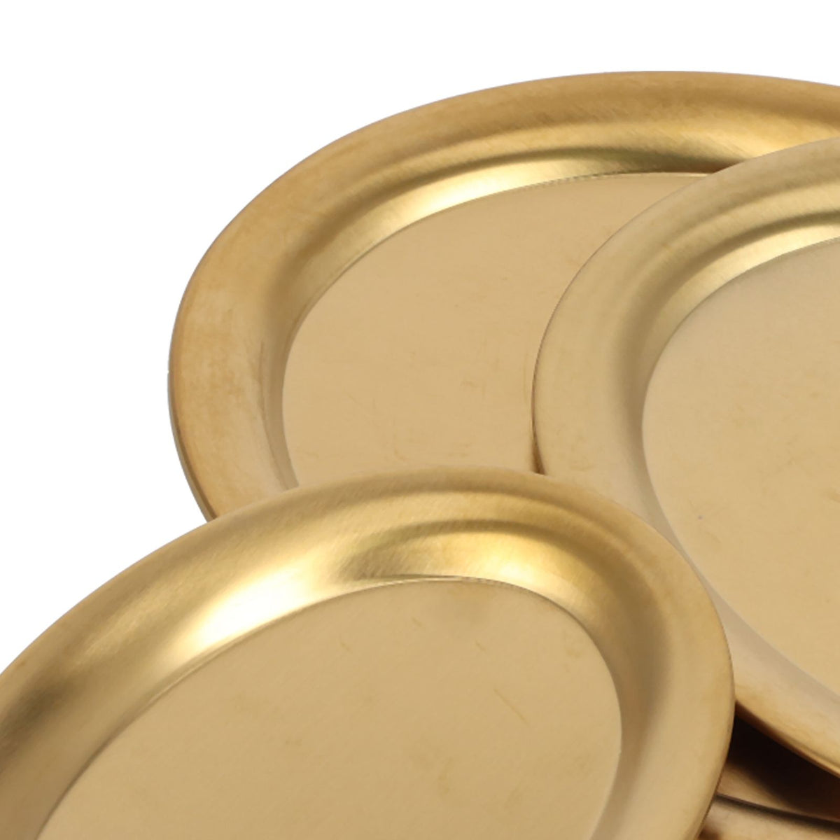 3pcs Stainless Steel Dessert Tray Mirror Polishing Process Snack Jewelry Display TrayGold