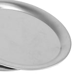 3pcs Stainless Steel Dessert Tray Mirror Polishing Process Snack Jewelry Display TraySilver