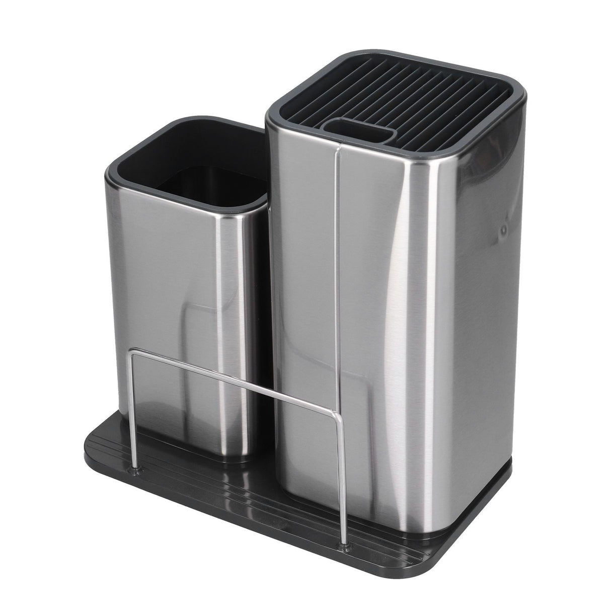 2 in 1 Knife Holder with Cutting Board Organizer Stainless Steel Kitchen Storage Accessory