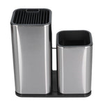 2 in 1 Knife Holder with Cutting Board Organizer Stainless Steel Kitchen Storage Accessory