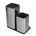 2 in 1 Knife Holder with Cutting Board Organizer Stainless Steel Kitchen Storage Accessory