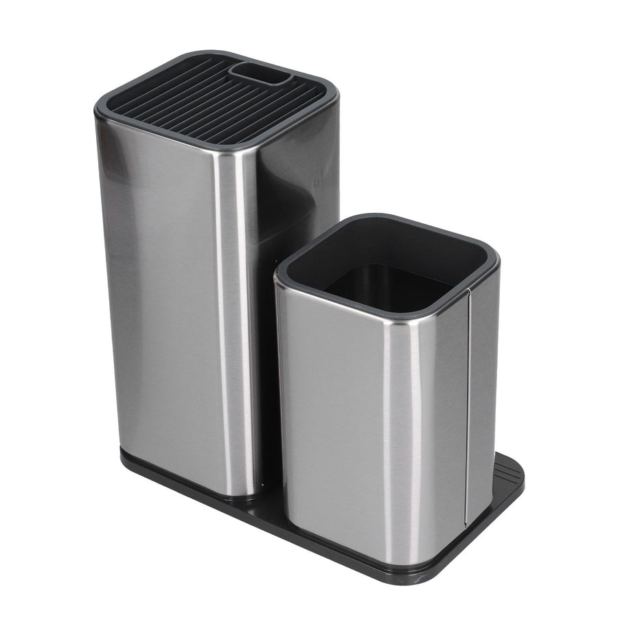 2 in 1 Knife Holder with Cutting Board Organizer Stainless Steel Kitchen Storage Accessory