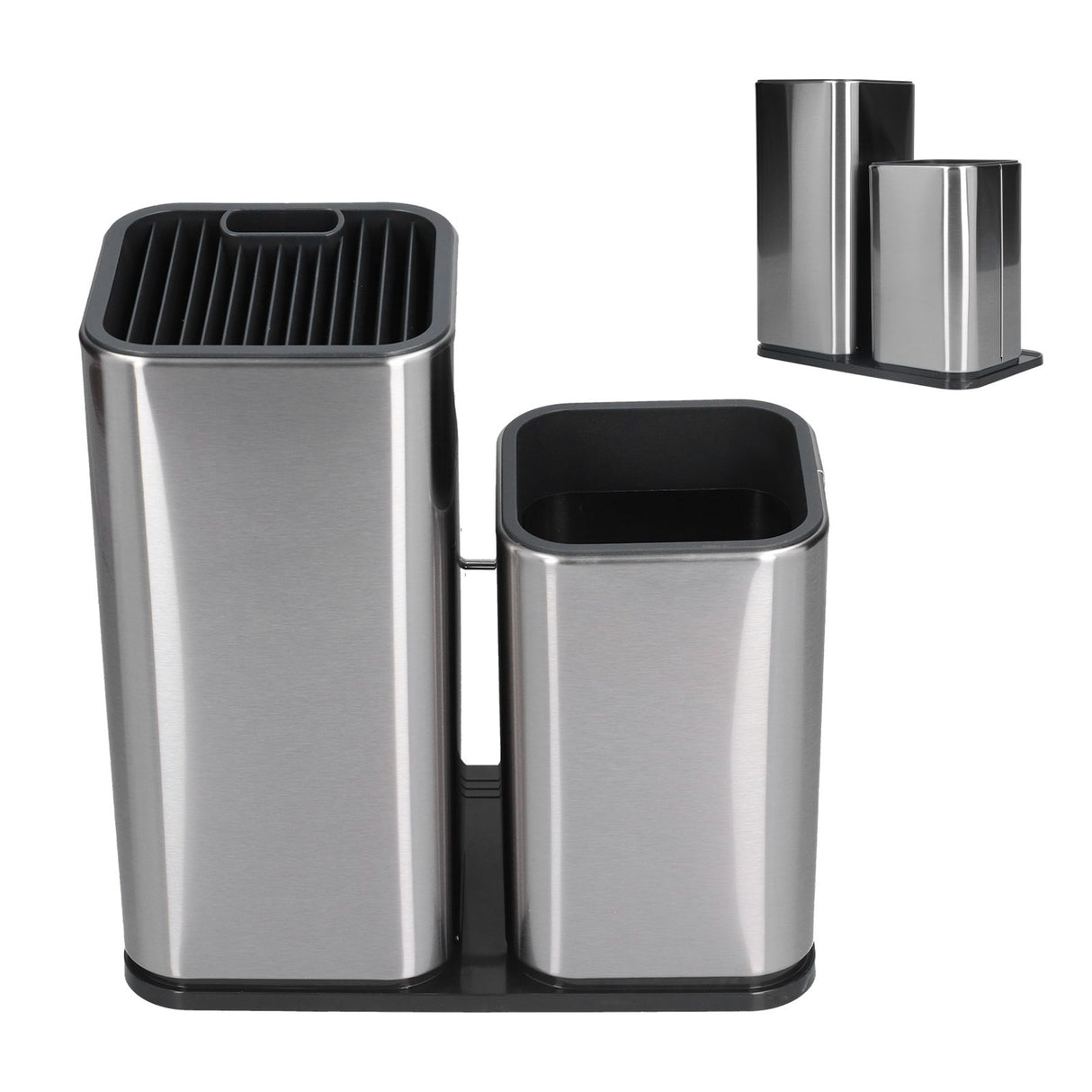 2 in 1 Knife Holder with Cutting Board Organizer Stainless Steel Kitchen Storage Accessory