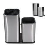 2 in 1 Knife Holder with Cutting Board Organizer Stainless Steel Kitchen Storage Accessory