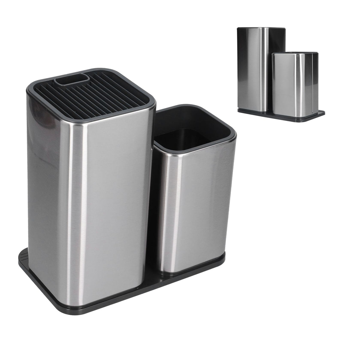 2 in 1 Knife Holder with Cutting Board Organizer Stainless Steel Kitchen Storage Accessory