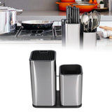 2 in 1 Knife Holder with Cutting Board Organizer Stainless Steel Kitchen Storage Accessory - Extra Image