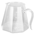 600ml Hand Drip Coffee Glass Cup with Unique Eagle Beak Handles for Making Coffee