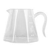 600ml Hand Drip Coffee Glass Cup with Unique Eagle Beak Handles for Making Coffee - Side View