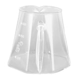 600ml Hand Drip Coffee Glass Cup with Unique Eagle Beak Handles for Making Coffee - Top-Down View