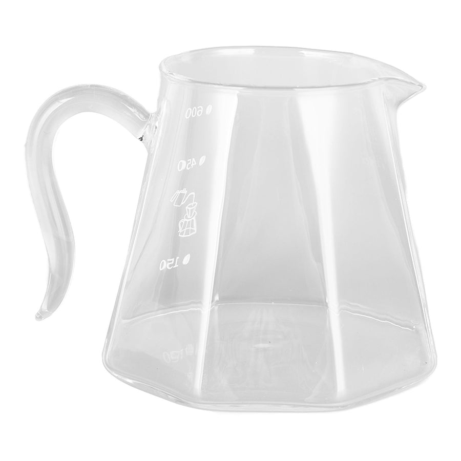 600ml Hand Drip Coffee Glass Cup with Unique Eagle Beak Handles for Making Coffee