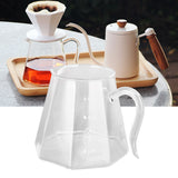 600ml Hand Drip Coffee Glass Cup with Unique Eagle Beak Handles for Making Coffee - Extra Image