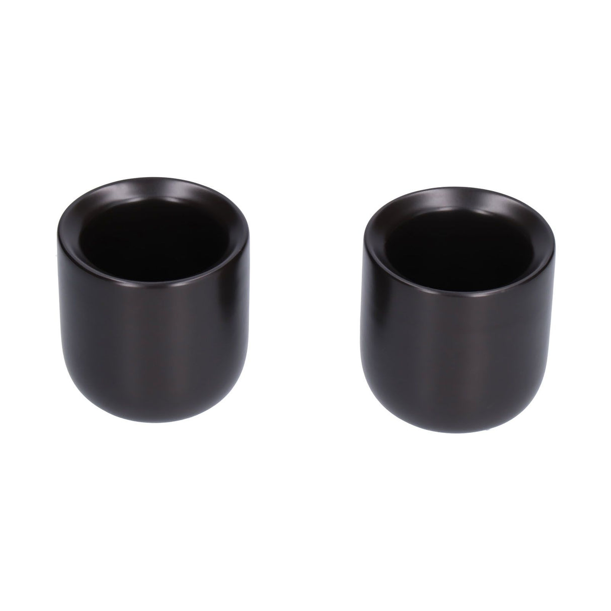 2Pcs Bevel Ceramic Coffee Cup 100ml Thickened Hand Made Coffee Mug for Home Office RestaurantMatte Black
