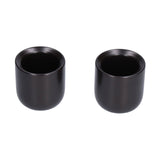 2Pcs Bevel Ceramic Coffee Cup 100ml Thickened Hand Made Coffee Mug for Home Office RestaurantMatte Black