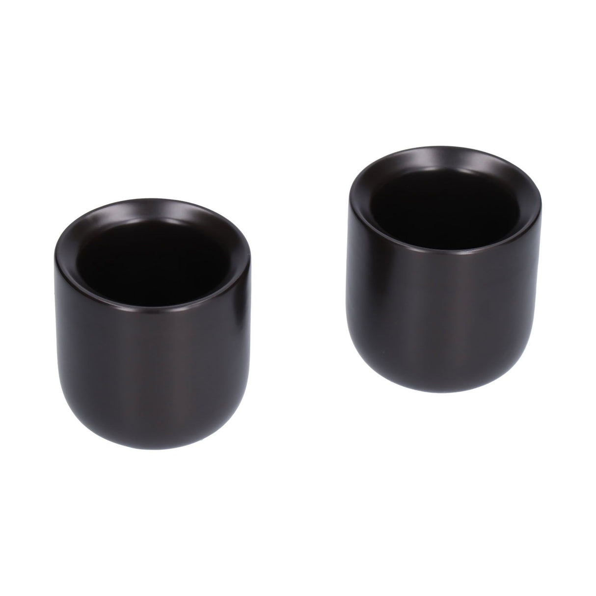 2Pcs Bevel Ceramic Coffee Cup 100ml Thickened Hand Made Coffee Mug for Home Office RestaurantMatte Black