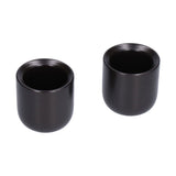 2Pcs Bevel Ceramic Coffee Cup 100ml Thickened Hand Made Coffee Mug for Home Office RestaurantMatte Black