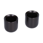 2Pcs Bevel Ceramic Coffee Cup 100ml Thickened Hand Made Coffee Mug for Home Office RestaurantMatte Black