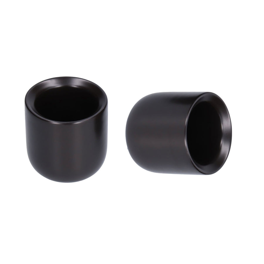2Pcs Bevel Ceramic Coffee Cup 100ml Thickened Hand Made Coffee Mug for Home Office RestaurantMatte Black